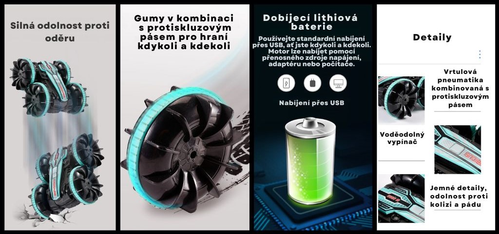 MaxLife Obojživelné RC auto s ovládáním na pohyb ruky MXRC-400 (4)